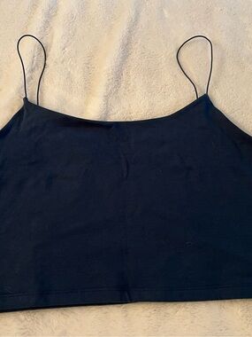 Dark Blue Spaghetti Strap Crop/workout top